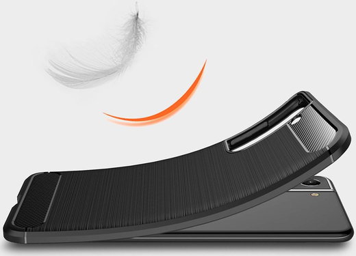 Samsung Galaxy S21 FE Hoesje Geborsteld TPU Flexibele Back Cover Blauw afbeelding 9