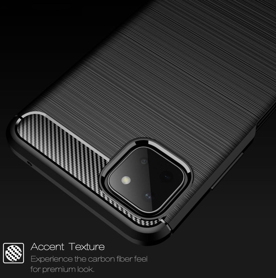 Samsung Galaxy A22 5G Hoesje Geborsteld TPU Flexibele Back Cover Zwart afbeelding 8