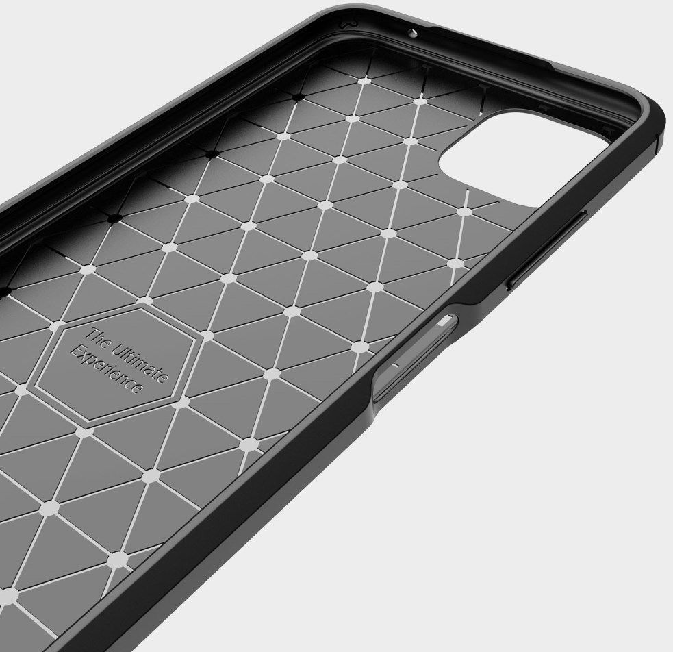 Samsung Galaxy A22 5G Hoesje Geborsteld TPU Flexibele Back Cover Zwart afbeelding 9