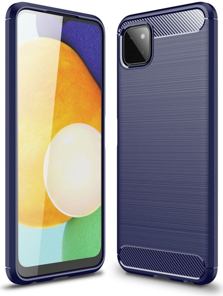 Samsung Galaxy A22 5G Hoesje Geborsteld TPU Flexibele Back Cover Blauw afbeelding 9
