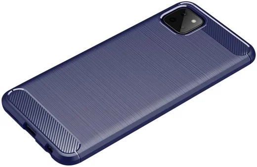 Samsung Galaxy A22 5G Hoesje Geborsteld TPU Flexibele Back Cover Blauw afbeelding 8