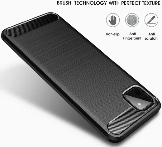Samsung Galaxy A22 5G Hoesje Geborsteld TPU Flexibele Back Cover Blauw afbeelding 6