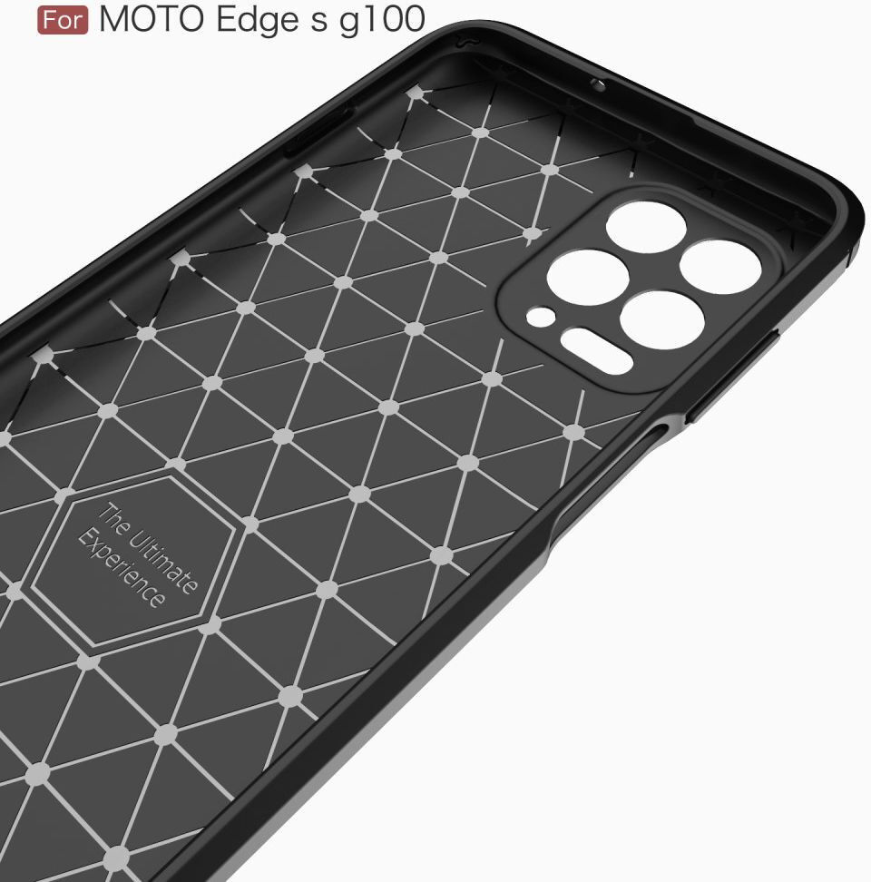 Motorola Moto G100 Hoesje Geborsteld TPU Flexibele Back Cover Zwart afbeelding 9