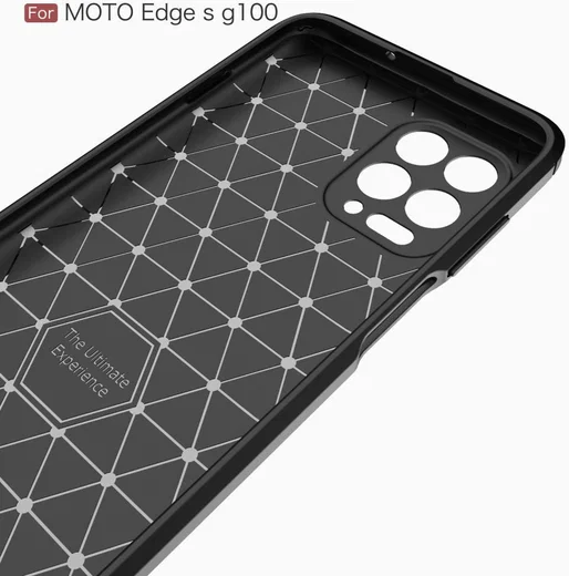 Motorola Moto G100 Hoesje Geborsteld TPU Flexibele Back Cover Zwart afbeelding 9