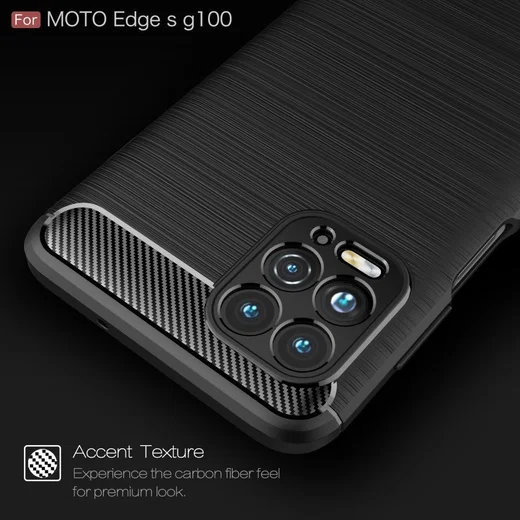 Motorola Moto G100 Hoesje Geborsteld TPU Flexibele Back Cover Zwart afbeelding 12