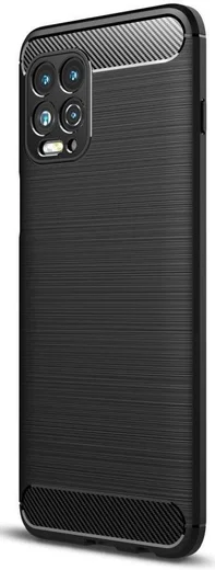 Motorola Moto G100 Hoesje Geborsteld TPU Flexibele Back Cover Zwart afbeelding 1