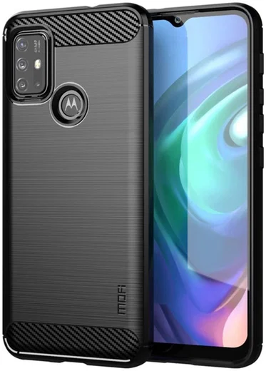 Motorola Moto G10 / G20 / G30 Hoesje Geborsteld TPU Back Cover Zwart afbeelding 1