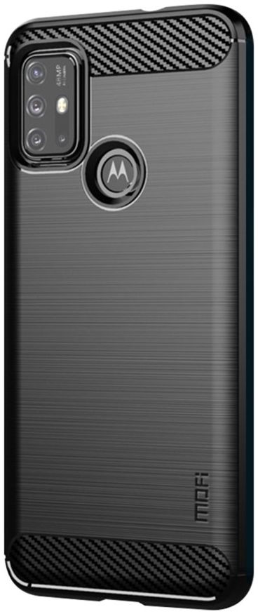 Motorola Moto G10 / G20 / G30 Hoesje Geborsteld TPU Back Cover Zwart afbeelding 4