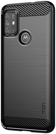 Motorola Moto G10 / G20 / G30 Hoesje Geborsteld TPU Back Cover Zwart afbeelding 4
