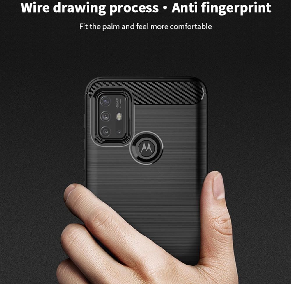 Motorola Moto G10 / G20 / G30 Hoesje Geborsteld TPU Back Cover Zwart afbeelding 8