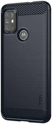 Motorola Moto G10 / G20 / G30 Hoesje Geborsteld TPU Back Cover Blauw afbeelding 4