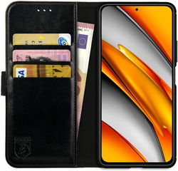 Rosso Element Xiaomi Poco F3 / Mi 11i Hoesje Book Cover Wallet Zwart afbeelding