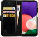 Rosso Element Samsung Galaxy A22 5G Hoesje Book Cover Zwart