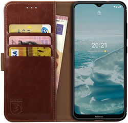 Rosso Element Nokia G10 / G20 Hoesje Book Cover Wallet Bruin afbeelding