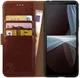 Rosso Element Sony Xperia 10 III Hoesje Book Cover Wallet Case Bruin afbeelding 1