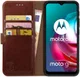 Rosso Element Motorola Moto G10/G20/G30 Hoesje Book Cover Wallet Bruin afbeelding 1