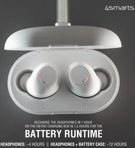 4smarts Eara Core Volledig Draadloze Bluetooth Oordopjes Wit afbeelding 11