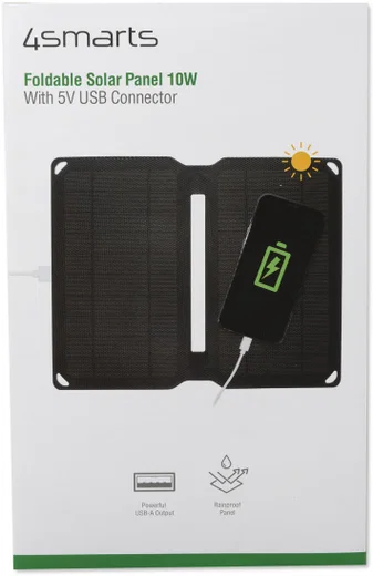4smarts Opvouwbaar Draagbaar Zonnepaneel voor Opladen 10W Zwart afbeelding 12