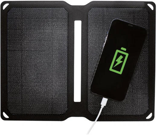 4smarts Opvouwbaar Draagbaar Zonnepaneel voor Opladen 10W Zwart afbeelding 1