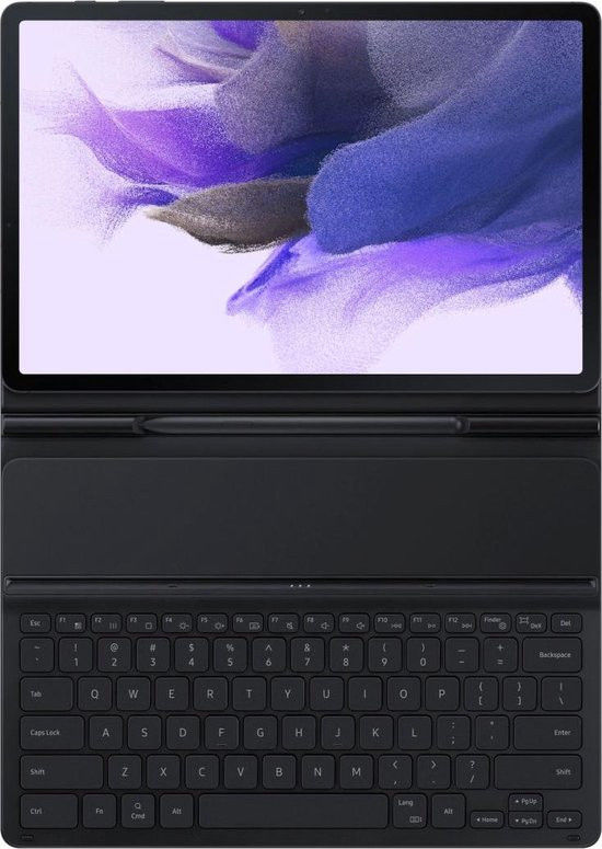 Originele Samsung Tab S8 Plus / S7 Plus / S7 FE Hoes Keyboard Zwart afbeelding 7