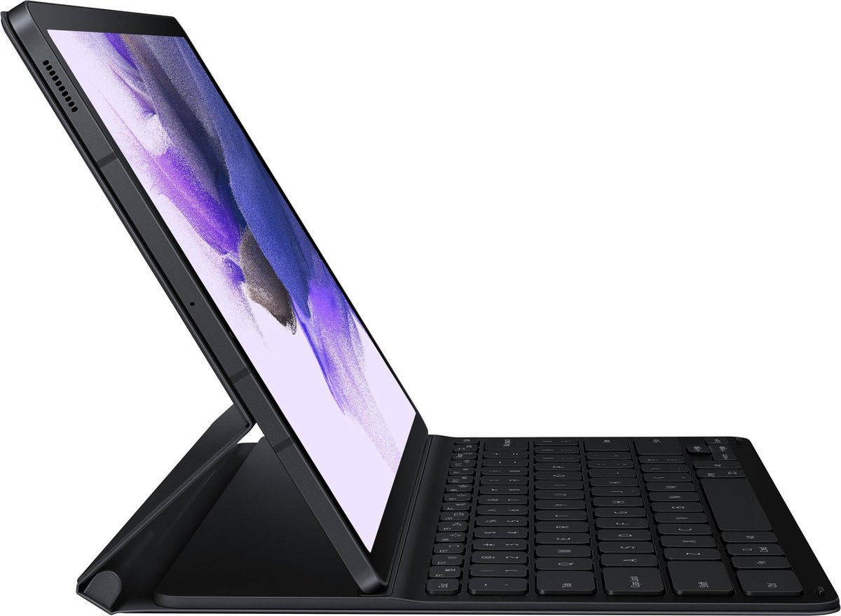 Originele Samsung Tab S8 Plus / S7 Plus / S7 FE Hoes Keyboard Zwart afbeelding 4