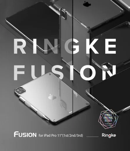 Ringke Fusion Apple iPad Pro 11 Hoes Back Cover Transparant Zwart afbeelding 11