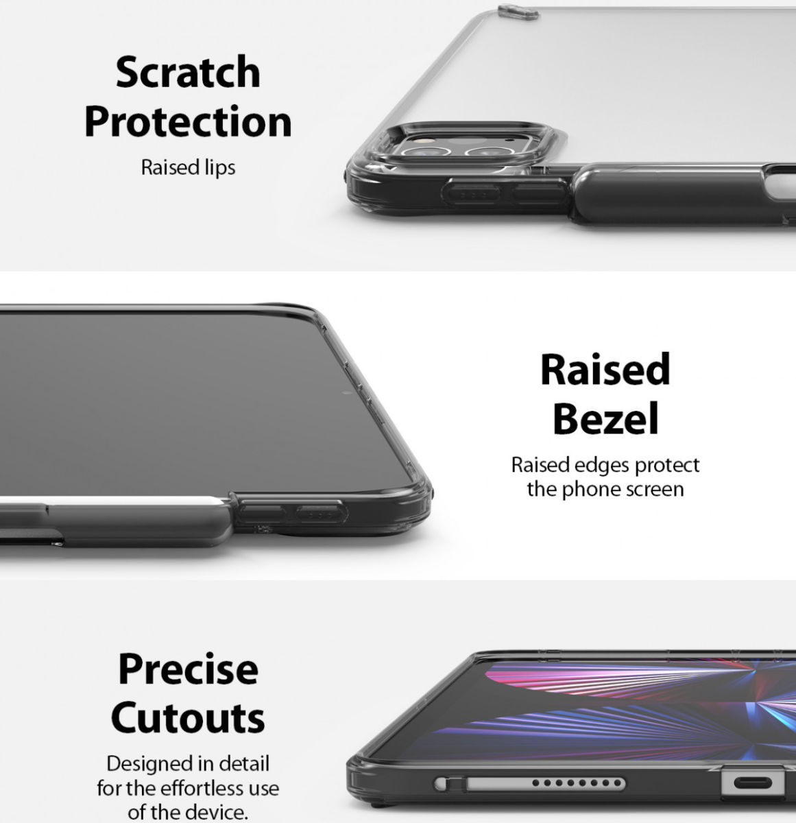 Ringke Fusion Apple iPad Pro 11 Hoes Back Cover Transparant Zwart afbeelding 2