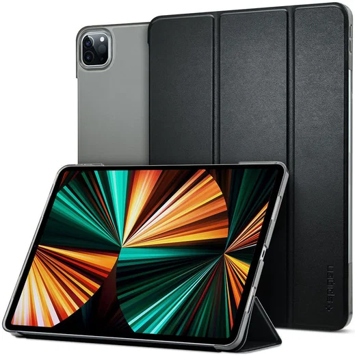 Spigen Smart Fold Apple iPad Pro 12.9 (2021) Hoes Book Case Zwart afbeelding 1