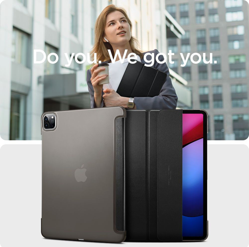 Spigen Smart Fold Apple iPad Pro 12.9 (2021) Hoes Book Case Zwart afbeelding 17