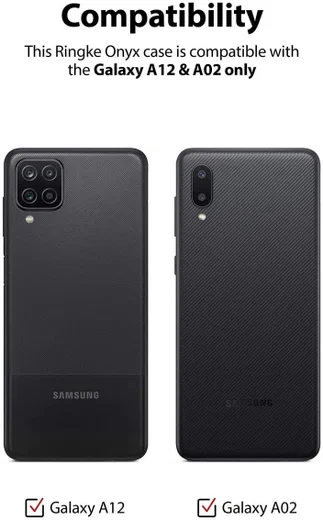 Ringke Onyx Samsung Galaxy A12 Hoesje Flexibel TPU Zwart afbeelding 6
