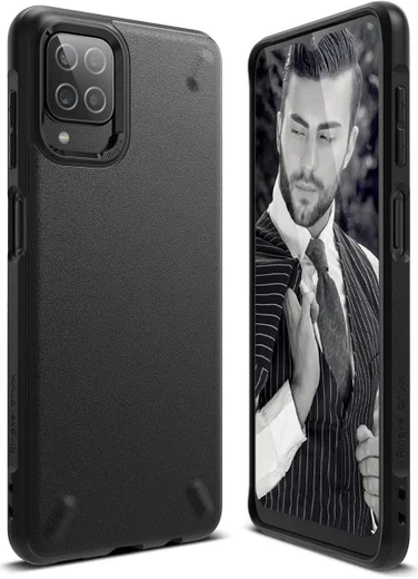 Ringke Onyx Samsung Galaxy A12 Hoesje Flexibel TPU Zwart afbeelding 2