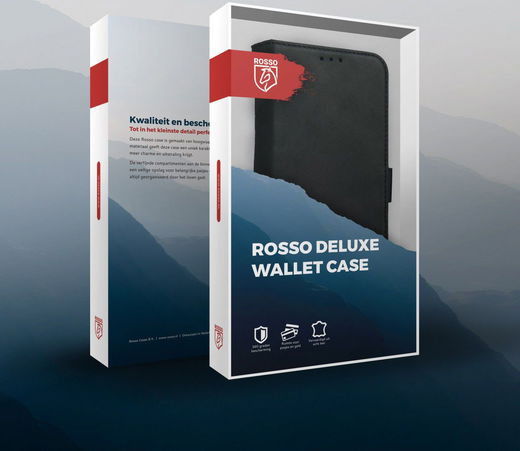 Rosso Deluxe Samsung Galaxy S21 FE Hoesje Echt Leer Book Case Zwart afbeelding 9