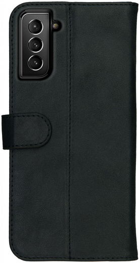 Rosso Deluxe Samsung Galaxy S21 FE Hoesje Echt Leer Book Case Zwart afbeelding 8