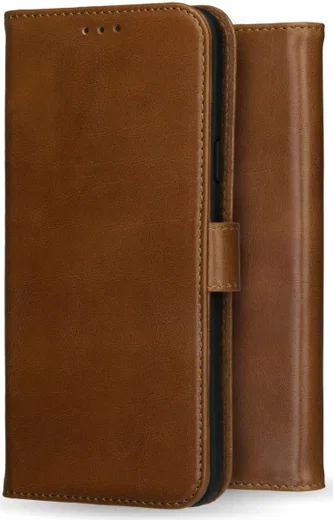 Rosso Deluxe Samsung Galaxy S21 FE Hoesje Echt Leer Book Case Bruin afbeelding 10