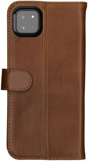 Rosso Deluxe Samsung Galaxy A22 5G Hoesje Echt Leer Book Case Bruin afbeelding 5