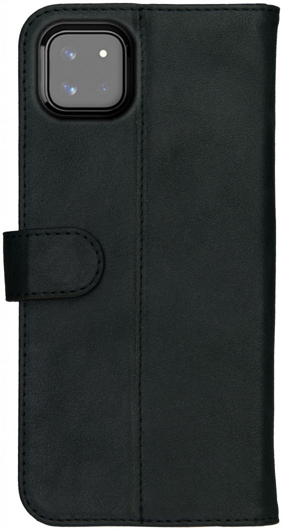 Rosso Deluxe Samsung Galaxy A22 5G Hoesje Echt Leer Book Case Zwart afbeelding 5