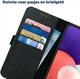 Rosso Deluxe Samsung Galaxy A22 5G Hoesje Echt Leer Book Case Zwart afbeelding 6