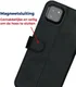 Rosso Deluxe Samsung Galaxy A22 5G Hoesje Echt Leer Book Case Zwart afbeelding 9
