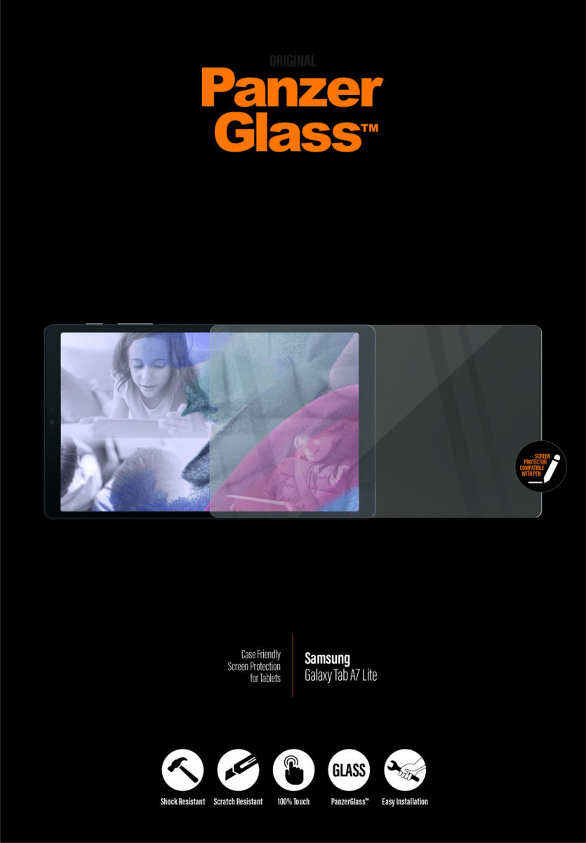 PanzerGlass Samsung Galaxy Tab A7 Lite Screen Protector Case Friendly afbeelding 1