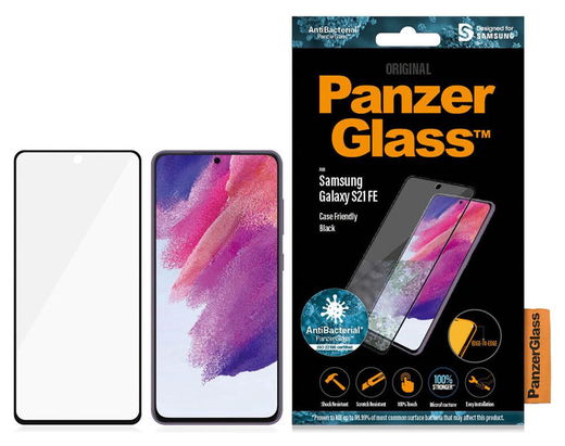 PanzerGlass Samsung Galaxy S21 FE Screen Protector Antibacterieel afbeelding 4