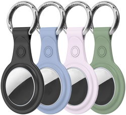 Dux Ducis Apple AirTag Sleutelhanger Zwart/Roze/Blauw/Groen (4-Pack) afbeelding