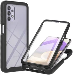 Samsung Galaxy A32 5G Hoesje Full Protect 360° Cover Hybride Zwart afbeelding