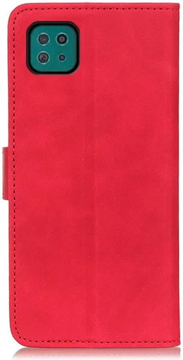 KHAZNEH Samsung Galaxy A22 5G Hoesje Retro Portemonnee Book Case Red afbeelding 3