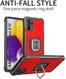 Samsung Galaxy A32 4G Hoesje met Metalen Magnetische Kickstand Zwart afbeelding 3