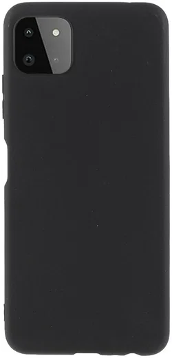 Samsung Galaxy A22 5G Hoesje Dun TPU Matte Back Cover Zwart afbeelding 1