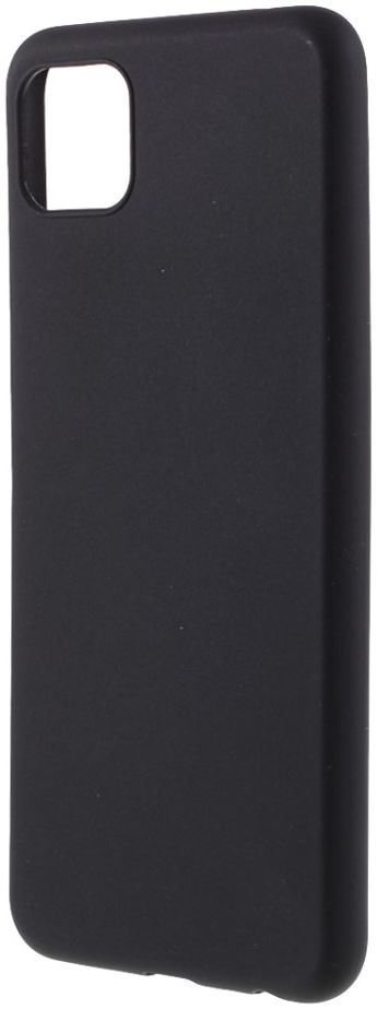 Samsung Galaxy A22 5G Hoesje Dun TPU Matte Back Cover Zwart afbeelding 2