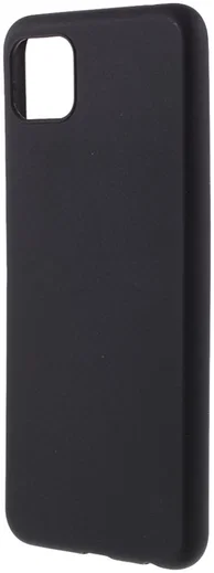 Samsung Galaxy A22 5G Hoesje Dun TPU Matte Back Cover Zwart afbeelding 2