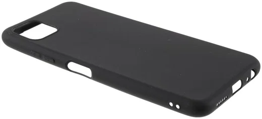 Samsung Galaxy A22 5G Hoesje Dun TPU Matte Back Cover Zwart afbeelding 4