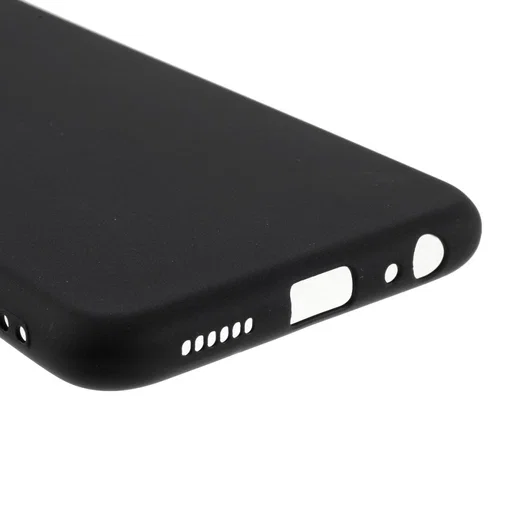 Samsung Galaxy A22 5G Hoesje Dun TPU Matte Back Cover Zwart afbeelding 5