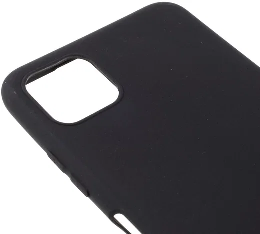 Samsung Galaxy A22 5G Hoesje Dun TPU Matte Back Cover Zwart afbeelding 6